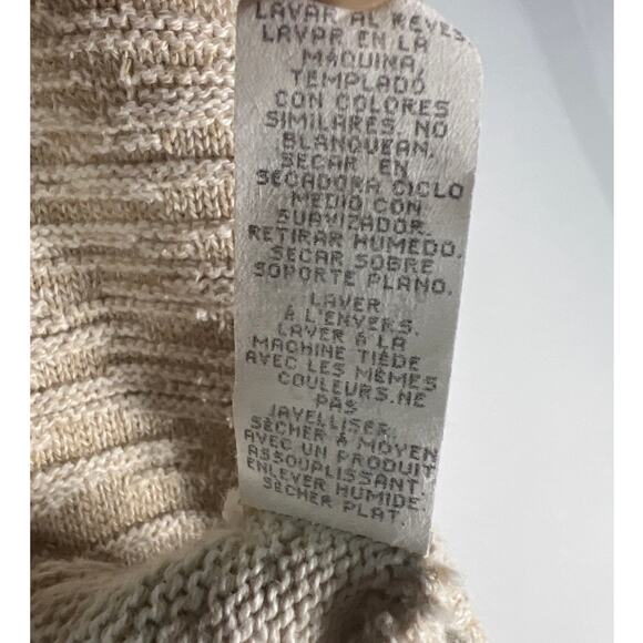 VTG Embroidered Flying Eagle Over Mountains Pullover Beige Sweater Sz L USA Made - Picture 8 of 10